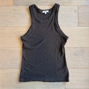 Agolde Chocolate Ribbed Tank Top - Size L